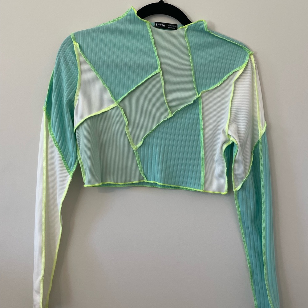 SHEIN colorful cropped long sleeve